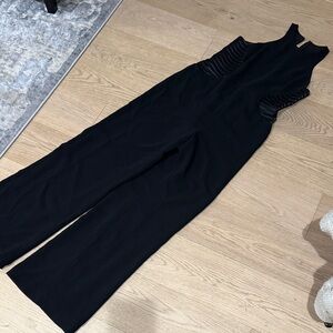 Halston Heritage Black Wide Leg Jumpsuit